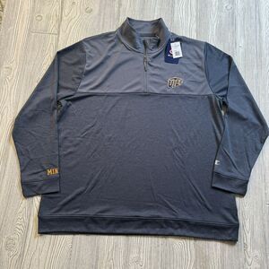 Champion UTEP Texas El Paso Miners Logo 1/4 Zip Pullover Men’s XXL Gray NWT
